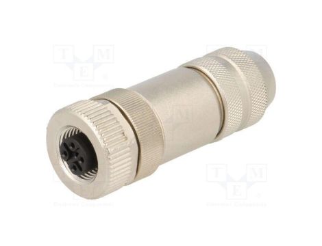 Złącze M12 wtyk PIN 5 żeńskie proste IP67 zacisk śrubowy 1201000001