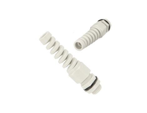 Dławik Kablowy z Odgiętką na przewód Dławnica MG 16mm IP68 Szara 1 Sztuka