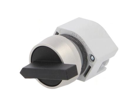 Przełącznik obrotowy 22mm Poz.stab 2 czarny brak IP65 Poz 2 704.101.0