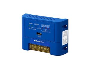 Qoltec Solarny regulator ładowania MPPT 15A do zasilania odbiorników DC i ładowania akumulatorów 12V / 24V AGM GEL