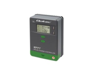 Qoltec Solarny regulator ładowania MPPT z czujnikiem temperatury 40A 12V / 24V LCD 2 x USB Bluetooth APP GEL LiFePO4