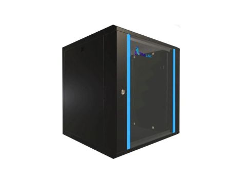 Szafa rack montowana na ścianie Extralink Lite 12U 530x400 Czarna z półką