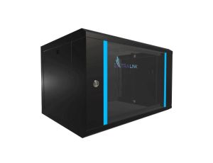 Szafa rack montowana na ścianie Extralink Lite 6U 530x400 Czarna z półką