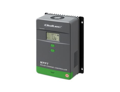 Qoltec Solarny regulator ładowania MPPT z czujnikiem temperatury 50A 12V / 24V LCD Bluetooth APP GEL LiFePO4