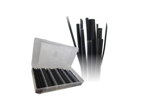 Zestaw rurek termokurczliwych RT-BOX100-10CZ czarny 100 szt.