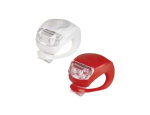 Lampa rowerowa, komplet przód + tył 10 lm 2 CR2032 P3921