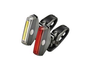 Lampa rowerowa LED COB, komplet przód + tył, 22 lm 2 CR2033 P3922