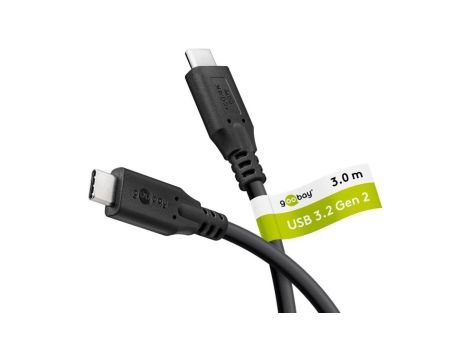 Kabel USB-C™, USB 3.2, 60 W, 10 Gbit/s, Power Delivery, 3 m