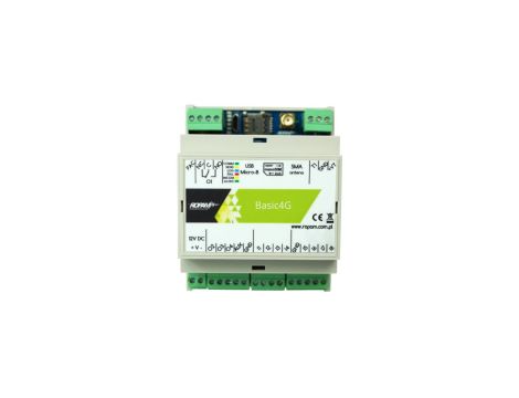Moduł komunikacyjny GSM/LTE, 12V, 8 wejść, 4 wyjścia, DIN 4P, SMS-CLIP-E-MAIL, Basic4G-D4M