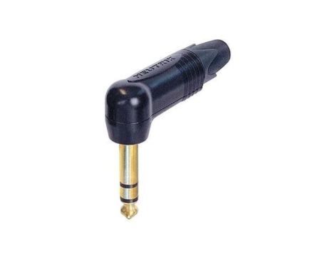 NEUTRIK Wtyk instrumentalny Jack 6,3mm Stereo na kabel do 7,0mm pozłacany czarny kątowy NP3RX-B