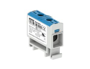 Złączka szynowa 1-torowa Al/Cu 2,5-35mm2 135A 1500V na TH35 niebieski OTL35 MOREK