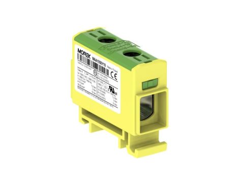Złączka szynowa 1-torowa Al/Cu 1,5-50mm2 160A 1500V na TH35 żółto-zielony OTL50 MOREK
