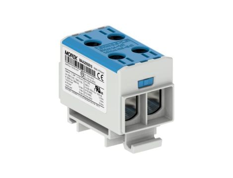 Złączka szynowa 2-torowa Al/Cu 1,5-50mm2 320A 1500V na TH35 niebieski OTL50-2 MOREK