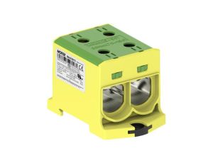 Złączka szynowa 2-torowa Al/Cu 25-150mm2 640A 1500V na TH35 żółto-zielony OTL150-2 MOREK