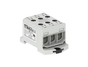 Złączka szynowa 3-torowa Al/Cu 1,5-50mm2 320A 1500V na TH35 szary OTL50-3 MOREK