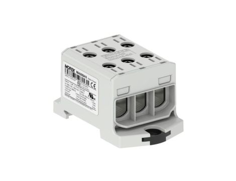 Złączka szynowa 3-torowa Al/Cu 1,5-50mm2 320A 1500V na TH35 szary OTL50-3 MOREK