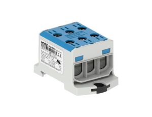 Złączka szynowa 3-torowa Al/Cu 1,5-50mm2 320A 1500V na TH35 niebieski OTL50-3 MOREK