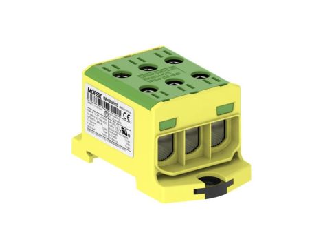 Złączka szynowa 3-torowa Al/Cu 1,5-50mm2 320A 1500V na TH35 żółto-zielony OTL50-3 MOREK