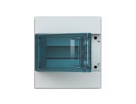 Rozdzielnica natynkowa Mistral65 (N+PE) 1x8 modułów IP65 232x250x155mm drzwi transparentne ABB