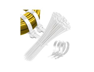 Opaska kablowa UV biała 2,5X200 x10