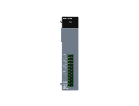 Moduł wyjść analogowych napięciowych LS Electric 4AO U 12bit Przyłącza śrubowe 4723000800 XBF-DV04A