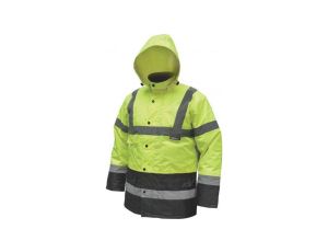 Kurtka ocieplana odblaskowa parka rozmar m żółta