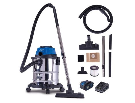 Odkurzacz warsztatowy akumulatorowy 20 V 20 l z akumulatorem 4 Ah i ładowarką C-NTS20-X SET L Scheppach 5907739400