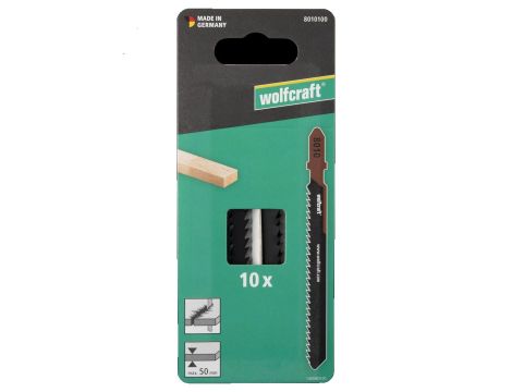 Brzeszczoty do wyrzynarek 50 mm łaty dachowe, szybkie cięcie 10 szt. wolfcraft