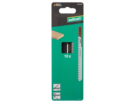 Brzeszczoty do wyrzynarek 60 mm, płyty wiórowe, dokładne cięcie 10 szt. wolfcraft - 2
