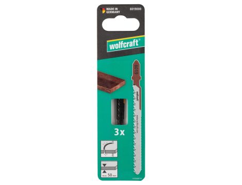 Brzeszczoty do wyrzynarek 50 mm, twarde drewno, dokładne cięcie po krzywych, Mirror-Cut 3 szt. wolfcraft - 2