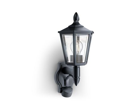 Lampa elewacyjna z czujnikiem ruchu i zmierzchu Steinel L 16 S PIR max.20W w Led E27 IP44 IK03 230V czarna / tworzywo sztuczne