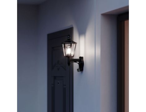 Lampa elewacyjna z czujnikiem ruchu i zmierzchu Steinel L 16 S PIR max.20W w Led E27 IP44 IK03 230V czarna / tworzywo sztuczne - 2
