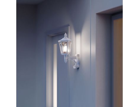 Lampa elewacyjna z czujnikiem ruchu i zmierzchu Steinel L 16 S PIR max.20W w Led E27 IP44 IK03 230V biały / tworzywo sztuczne - 2