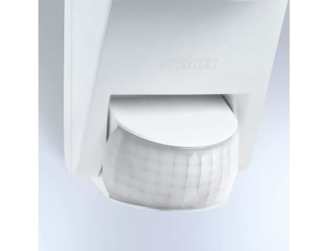 Lampa elewacyjna z czujnikiem ruchu i zmierzchu Steinel L 595 S PIR max.60W E27 IP44 IK03 230V biała / szkło /tworzywo sztuczne - 3