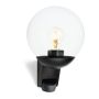 Lampa elewacyjna z czujnikiem ruchu i zmierzchu Steinel L 595 S PIR max.60W E27 IP44 IK03 230V czarna / szkło / tworzywo sztuczne - 2