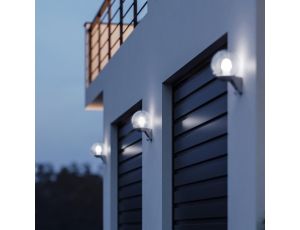 Oprawa elewacyjna elewacyjna z czujnikiem ruchu i zmierzchu  STEINEL L595 S PIR max.60W E27 IP44 230V antracyt / szkło / tworzywo sztuczne - image 2