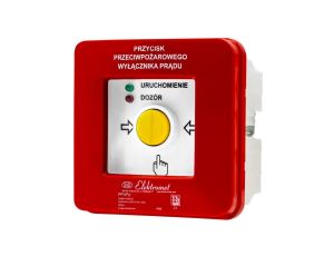 Przycisk ppoż wyłącznika prądu p/t 2 tory prądowe 12A, NO-NO, diody czerwona/zielona PPWPp-2 B