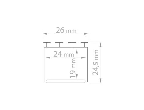Profil led LIPOD 1m anodowany czarny Kluś ( bez osłony )