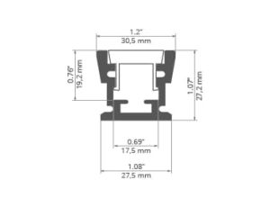 Profil led HR-MAX 3m anodowany Kluś