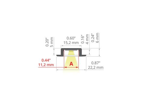 Profil Led MICRO-NK 2m biały KLUŚ (bez osłony)