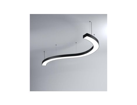 Oprawa MI-SNAKE-04, zwieszana, bez LED i zasilacza, IP20, czarny anodowany KLUŚ