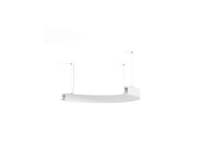 Oprawa Serpent 1/2 R500, ZW, down or upidown, klosz Mleczny, bez LED, biały mat lakier KLUŚ