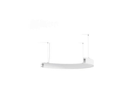 Oprawa Serpent 1/2 R500, ZW, down or upidown, klosz Mleczny, bez LED, biały mat lakier KLUŚ