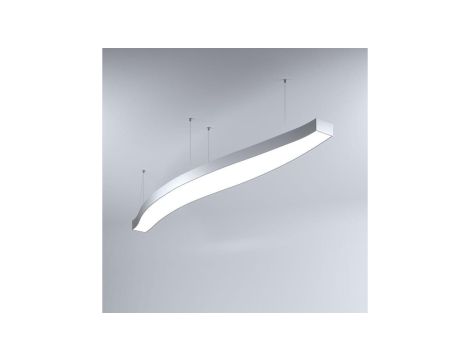 Oprawa MI-WAVE-02, zwieszana, bez LED i zasilacza, IP20, srebrny anodowany KLUŚ