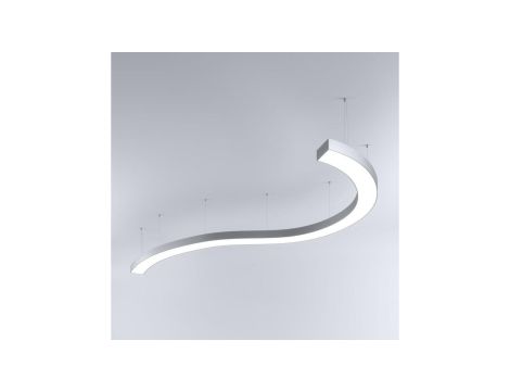 Oprawa MI-SNAKE-01, zwieszana, bez LED i zasilacza, IP20, srebrny anodowany KLUŚ