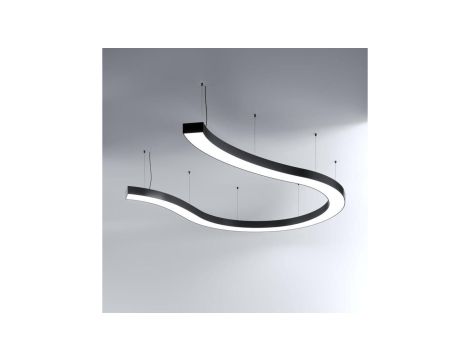 Oprawa MI-SNAKE-05, zwieszana, bez LED i zasilacza, IP20, czarny anodowany KLUŚ