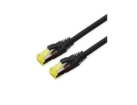 Kabel krosowy ROLINE Outdoor Cat.6A (Class EA) S/FTP (PiMF), elastyczny przewód, LSOH, czarny, 1 m