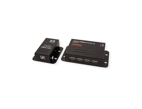 Przedłużacz ROLINE USB 2.0 przez RJ45, 4x USB, maks. 50m
