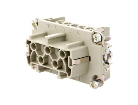 Złącze HDC wkładka stykowa żeńskie 16A 500V -PIN 10 10+PE C14610B0100021