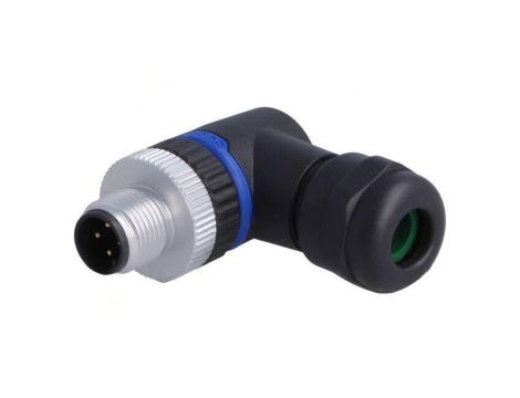 Złącze M12 wtyk PIN: 4 męskie 250V kątowe IP67 zacisk śrubowy PXPPAM12RAM04ASTPG9